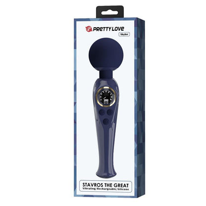 PRETTYLOVE - SKYLER MASSAGER WAND WITH DIGITAL SCREEN BLUE