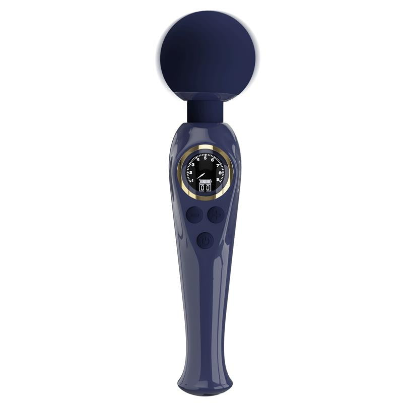 PRETTYLOVE - SKYLER MASSAGER WAND WITH DIGITAL SCREEN BLUE