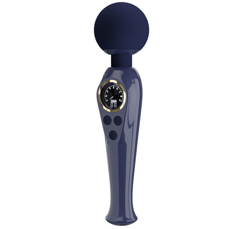 PRETTYLOVE - SKYLER MASSAGER WAND WITH DIGITAL SCREEN BLUE