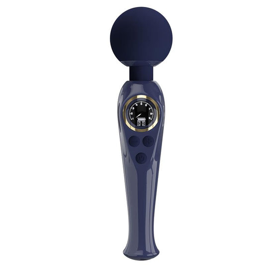 PRETTYLOVE - SKYLER MASSAGER WAND WITH DIGITAL SCREEN BLUE