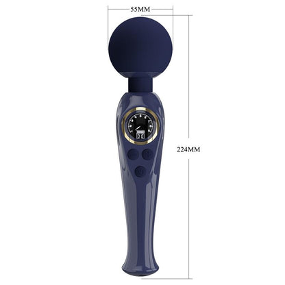 PRETTYLOVE - SKYLER MASSAGER WAND WITH DIGITAL SCREEN BLUE