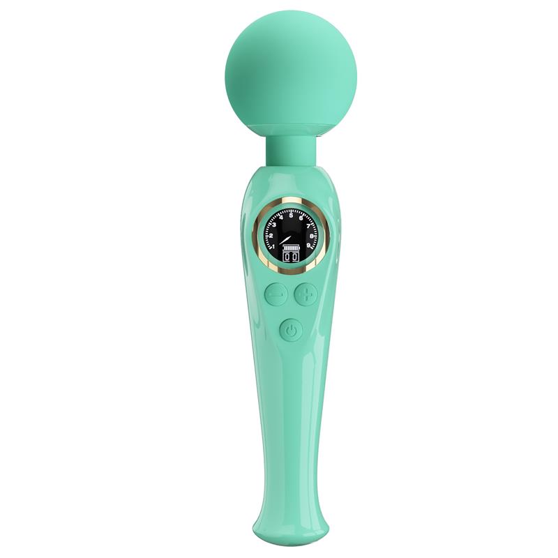 PRETTYLOVE - SKYLER MASSAGER WAND WITH DIGITAL SCREEN GREEN