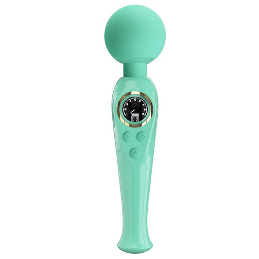 PRETTYLOVE - SKYLER MASSAGER WAND WITH DIGITAL SCREEN GREEN