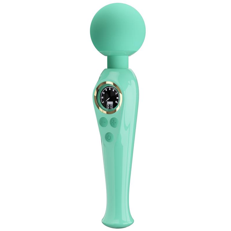 PRETTYLOVE - SKYLER MASSAGER WAND WITH DIGITAL SCREEN GREEN