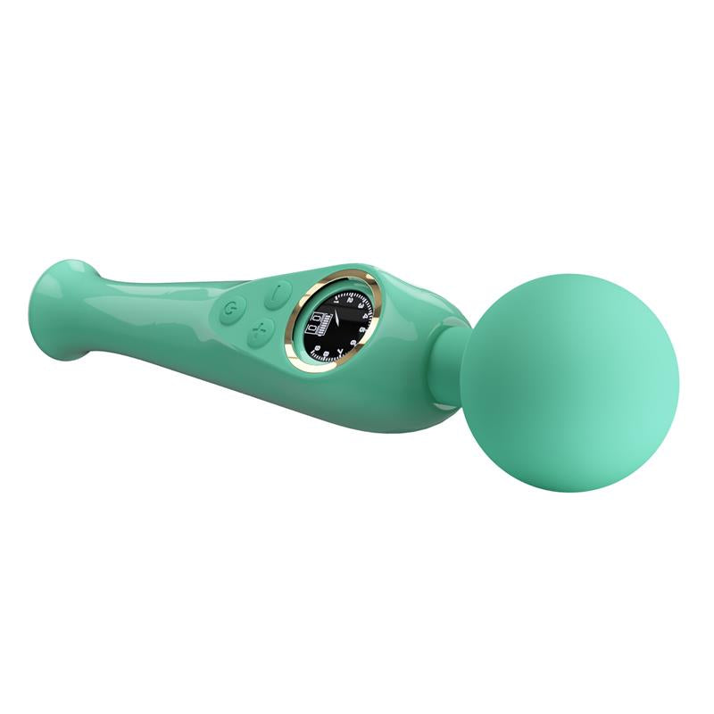 PRETTYLOVE - SKYLER MASSAGER WAND WITH DIGITAL SCREEN GREEN