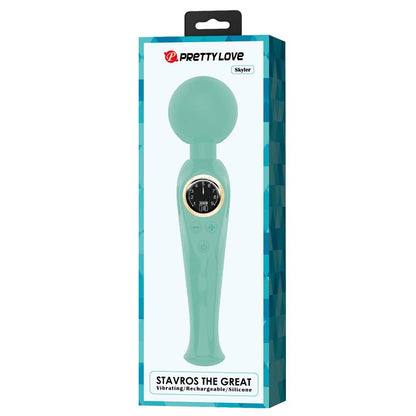 PRETTYLOVE - SKYLER MASSAGER WAND WITH DIGITAL SCREEN GREEN
