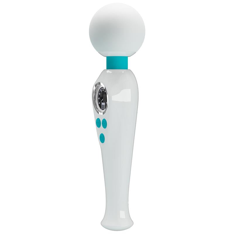 PRETTYLOVE - SKYLER MASSAGER WAND WITH DIGITAL SCREEN WHITE