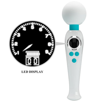 PRETTYLOVE - SKYLER MASSAGER WAND WITH DIGITAL SCREEN WHITE