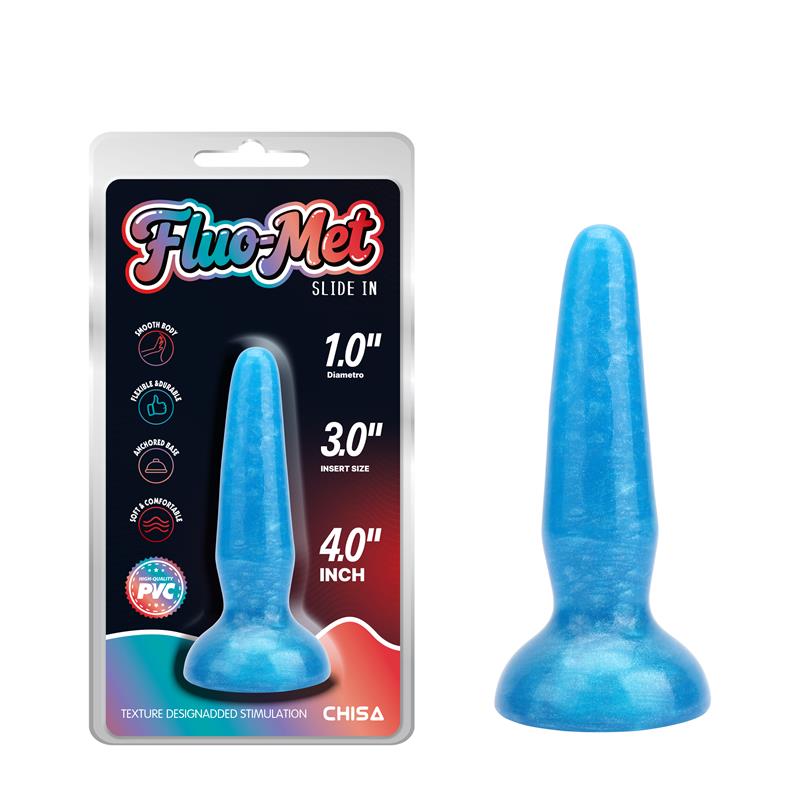 CHISA - SLIDE IN BLUE BUTT PLUG 4 - 10CM