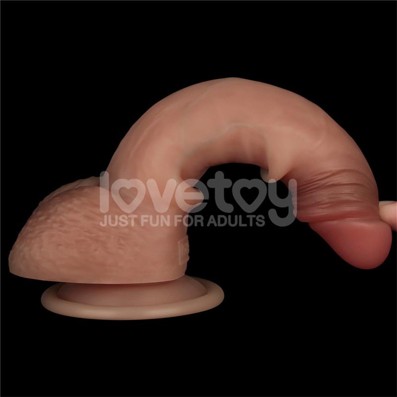LOVETOY - SLIDING PRO DILDO SLIDING SKIN DUAL LAYER 7.5