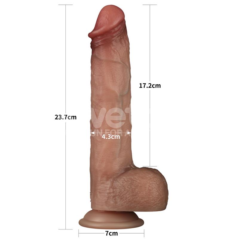 LOVETOY - SLIDING PRO DILDO SLIDING SKIN DUAL LAYER 9