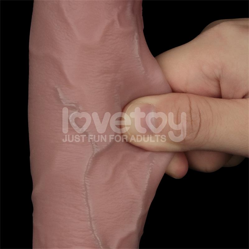 LOVETOY - SLIDING PRO II DILDO SLIDING SKIN DUAL-LAYER 10