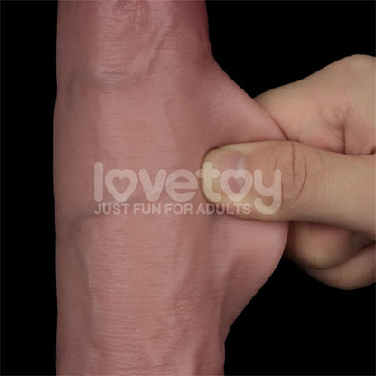 LOVETOY - SLIDING PRO II DILDO SLIDING SKIN DUAL-LAYER 9