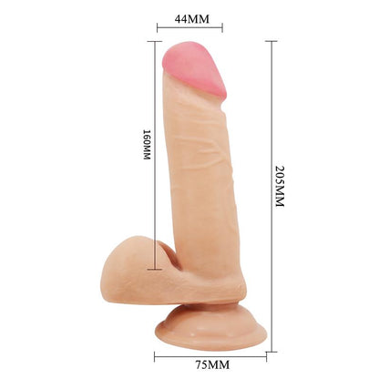 PRETTY LOVE - SLIDING SKIN SERIES REALISTIC DILDO WITH SLIDING SKIN SUCTION CUP FLESH 20.5 CM
