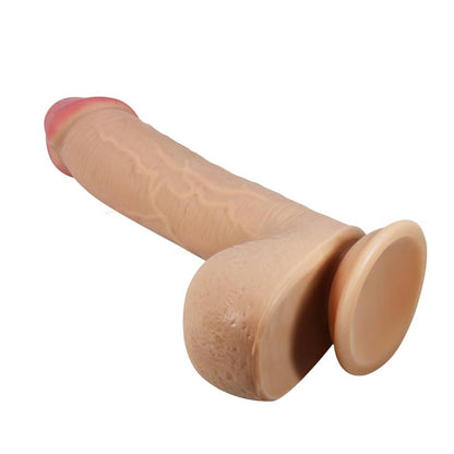 PRETTY LOVE - SLIDING SKIN SERIES REALISTIC DILDO WITH SLIDING SKIN SUCTION CUP FLESH 23.4 CM