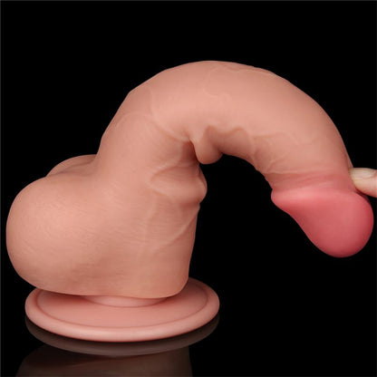 LOVETOY - SLIDING SKIN DUAL LAYER DILDO 7.5