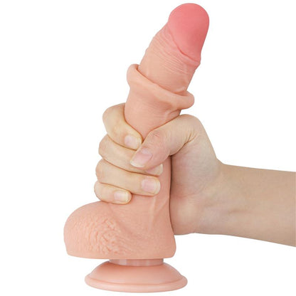 LOVETOY - SLIDING SKIN DUAL LAYER DILDO 7.5