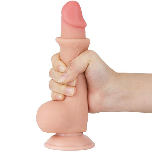 LOVETOY - SLIDING SKIN DUAL LAYER DILDO 7.5
