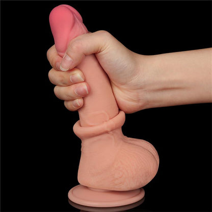 LOVETOY - SLIDING SKIN DUAL LAYER DILDO 7.5