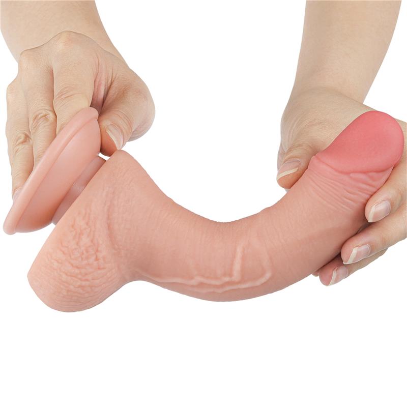 LOVETOY - SLIDING SKIN DUAL LAYER DILDO 7.5