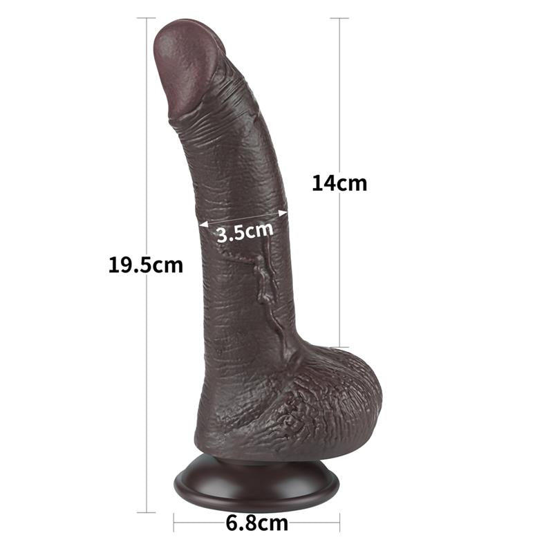 LOVETOY - SLIDING SKIN DUAL LAYER DILDO 7.5