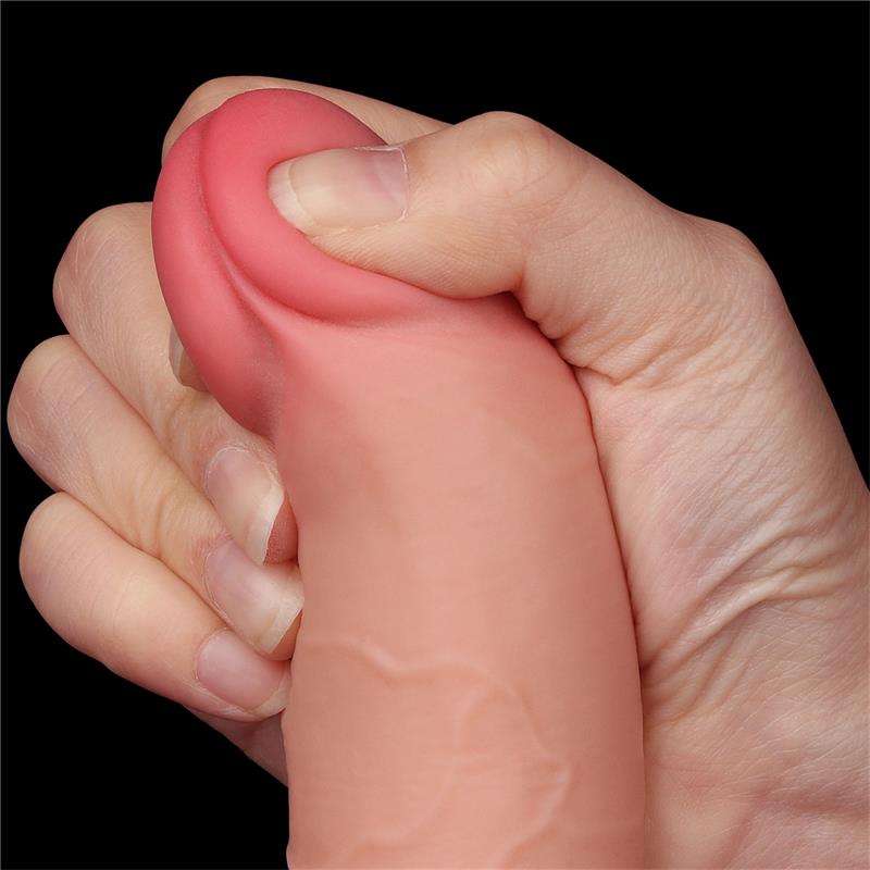 LOVETOY - SLIDING SKIN DUAL LAYER DILDO 7.5