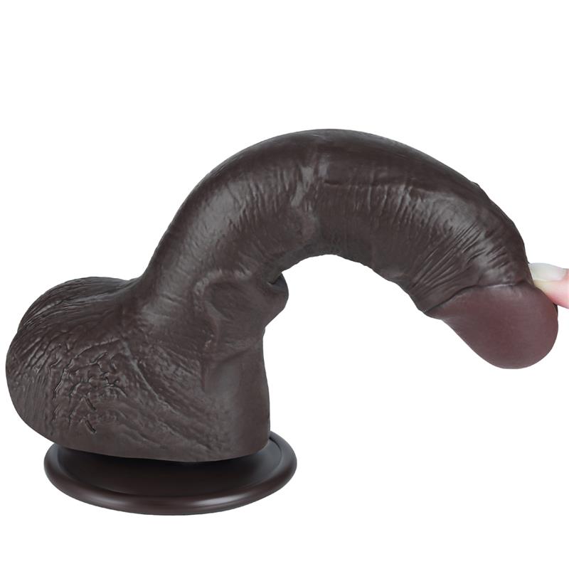 LOVETOY - SLIDING SKIN DUAL LAYER DILDO 7.5
