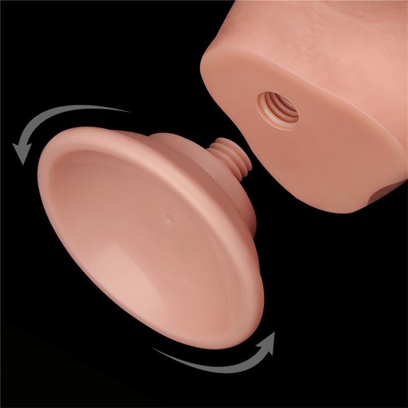 LOVETOY - SLIDING SKIN DUAL LAYER DILDO 7.5