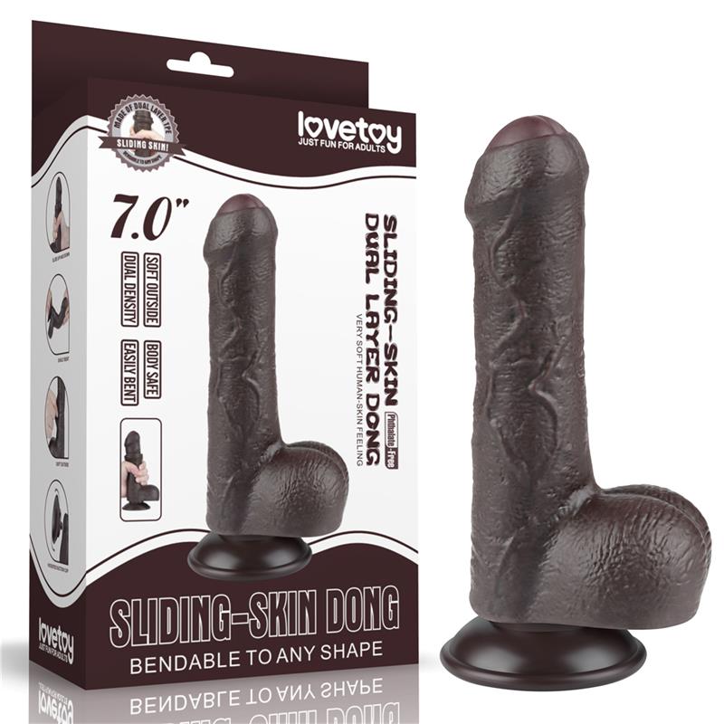 LOVETOY - SLIDING SKIN DUAL LAYER DILDO 7