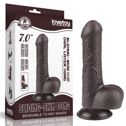 LOVETOY - SLIDING SKIN DUAL LAYER DILDO 7