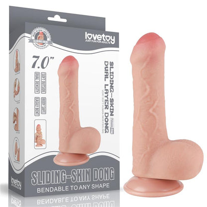 LOVETOY - SLIDING SKIN DUAL LAYER DILDO 7