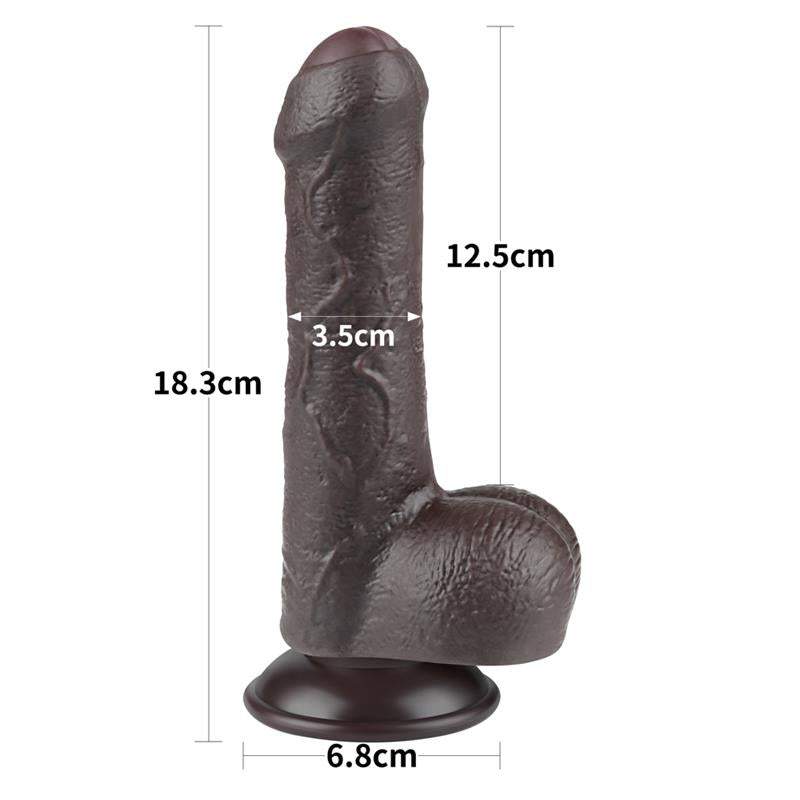 LOVETOY - SLIDING SKIN DUAL LAYER DILDO 7