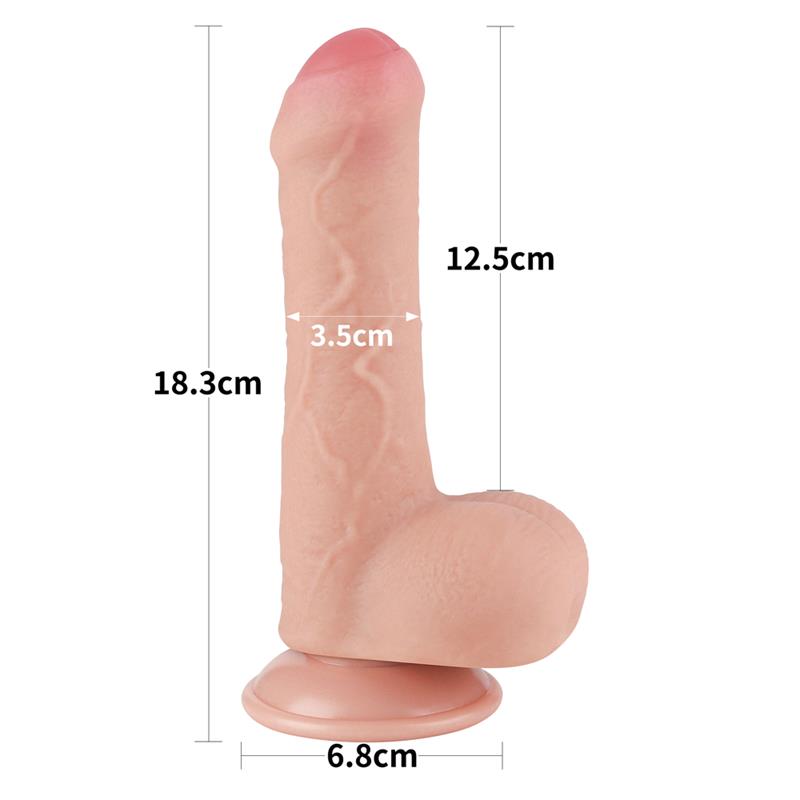 LOVETOY - SLIDING SKIN DUAL LAYER DILDO 7