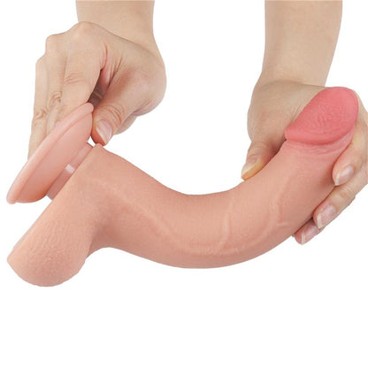 LOVETOY - SLIDING SKIN DUAL LAYER DILDO 8.5