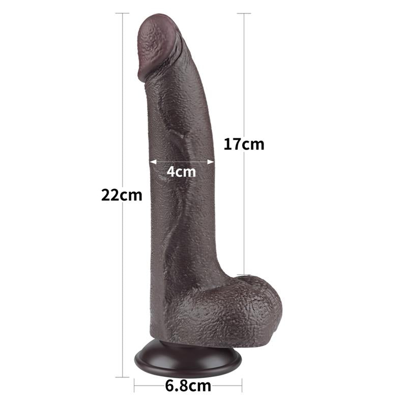 LOVETOY - SLIDING SKIN DUAL LAYER DILDO 8.5