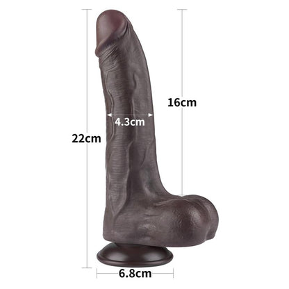 LOVETOY - SLIDING SKIN DUAL LAYER DILDO 8.5