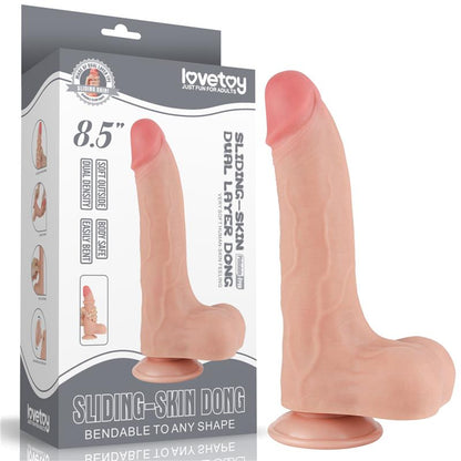 LOVETOY - SLIDING SKIN DUAL LAYER DILDO 8.5