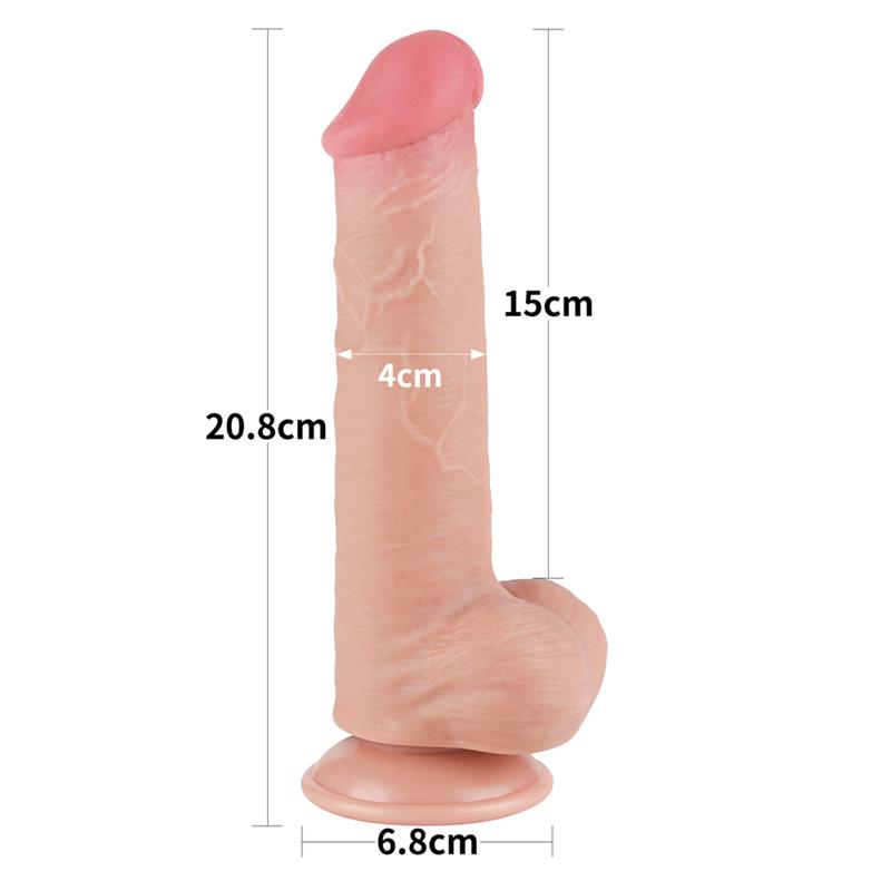 LOVETOY - SLIDING SKIN DUAL LAYER DILDO 8