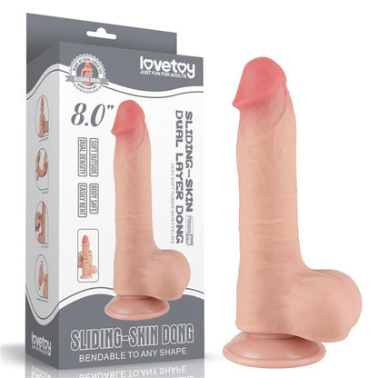 LOVETOY - SLIDING SKIN DUAL LAYER DILDO 8