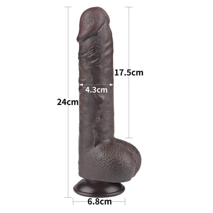 LOVETOY - SLIDING SKIN DUAL LAYER DILDO 9.5