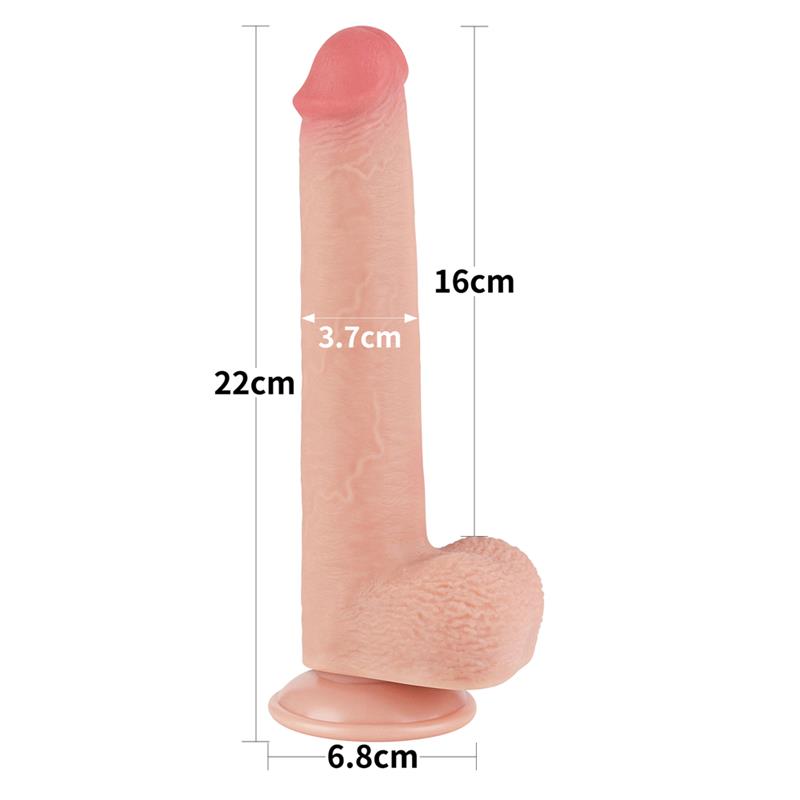 LOVETOY - SLIDING SKIN DUAL LAYER DILODO 9