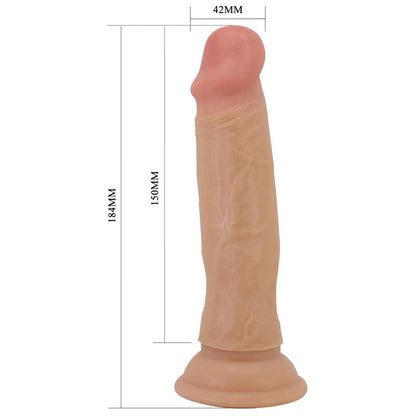 PRETTYLOVE - SLIDING SKIN REALISTIC DILDO 18.4 CM