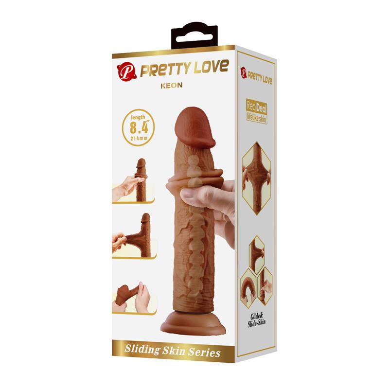 PRETTYLOVE - SLIDING SKIN REALISTIC DILDO 21.4 CM
