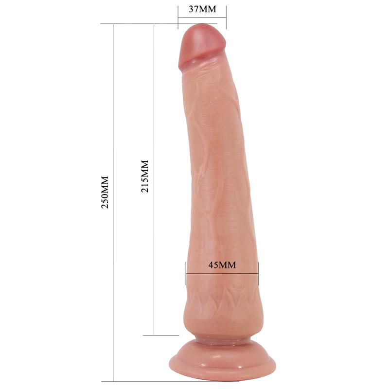 PRETTYLOVE - SLIDING SKIN REALISTIC DILDO TAN 25 CM