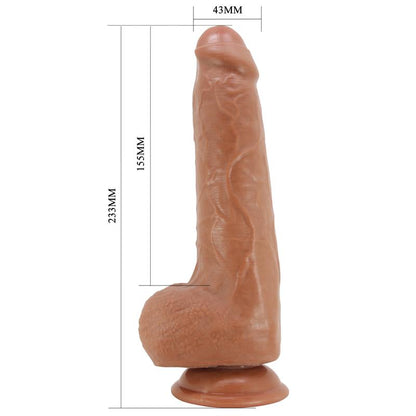 PRETTYLOVE - SLIDING SKIN REALISTIC DILDO WITH TESTICLES 23.3 CM