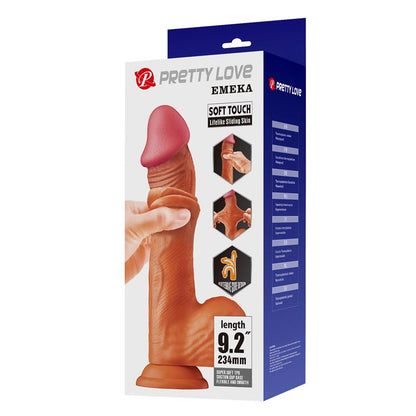 PRETTYLOVE - SLIDING SKIN SOLID DILDO 9,2 FLESH