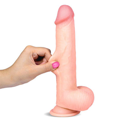 LIKETRUE - SLIDY REALISTIC DILDO DUAL LAYER RETRACTABLE AND ADJUSTABLE 9