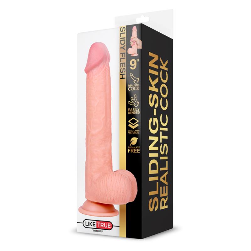 LIKETRUE - SLIDY REALISTIC DILDO DUAL LAYER RETRACTABLE AND ADJUSTABLE 9