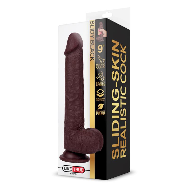 LIKETRUE - SLIDY REALISTIC DILDO DUAL LAYER RETRACTABLE AND ADJUSTABLE 9
