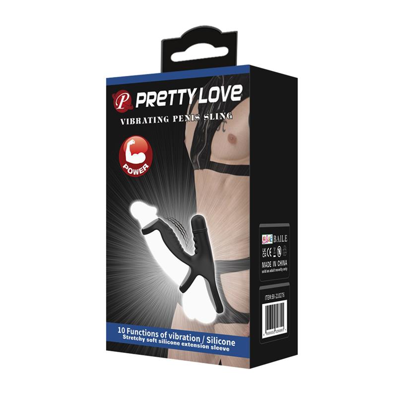 PRETTYLOVE - SLING VIBRATING PENIS SLEEVE